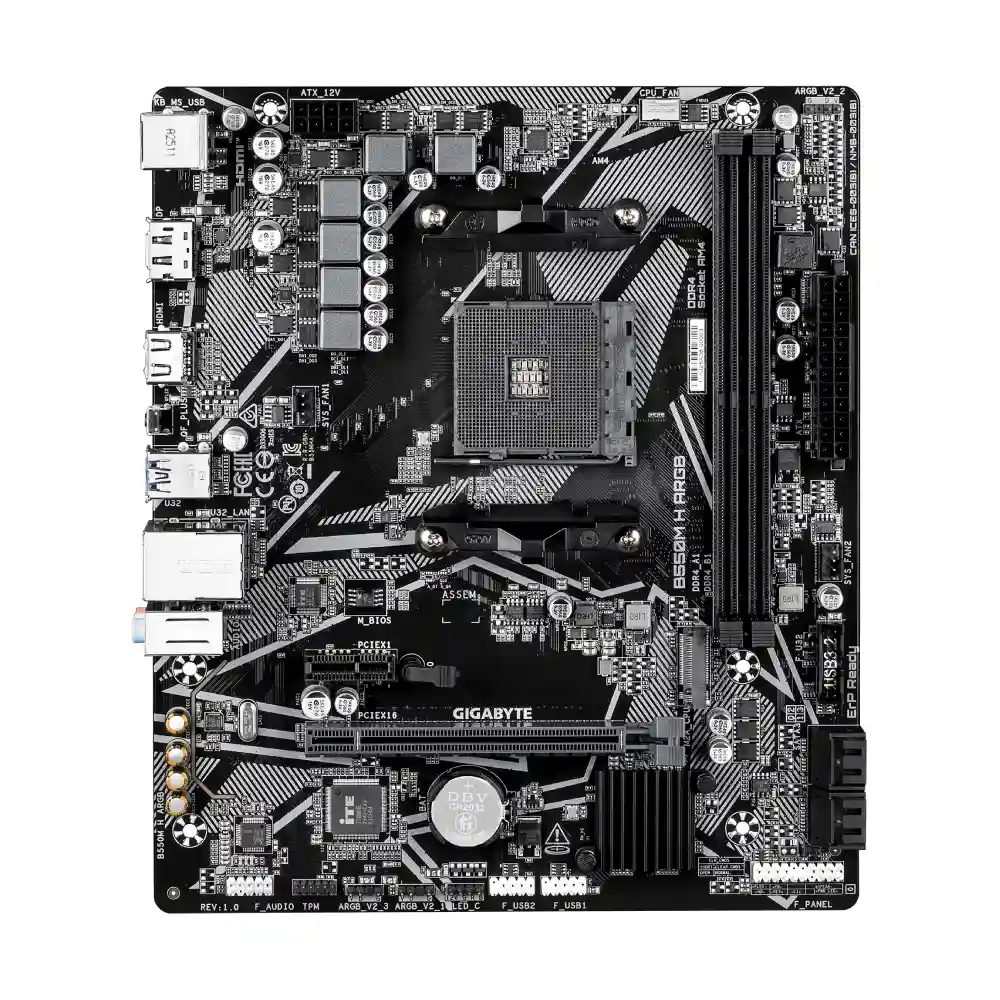 Gigabyte Motherboard B550M H ARGB DDR4 For AMD view 2